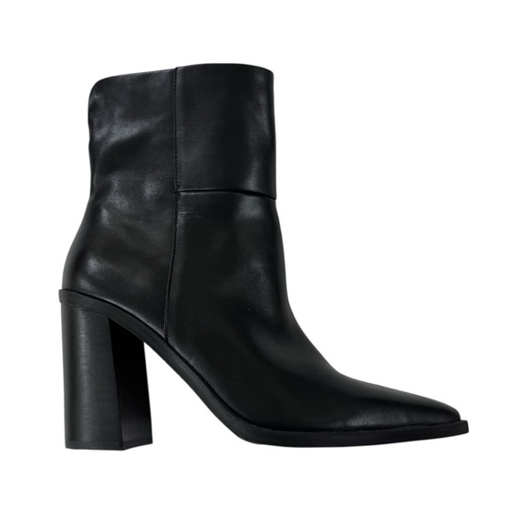 NWT Steve Madden Leather Snip Toe Silvee Ankle Boot Black Size 9.5 - Picture 4 of 15